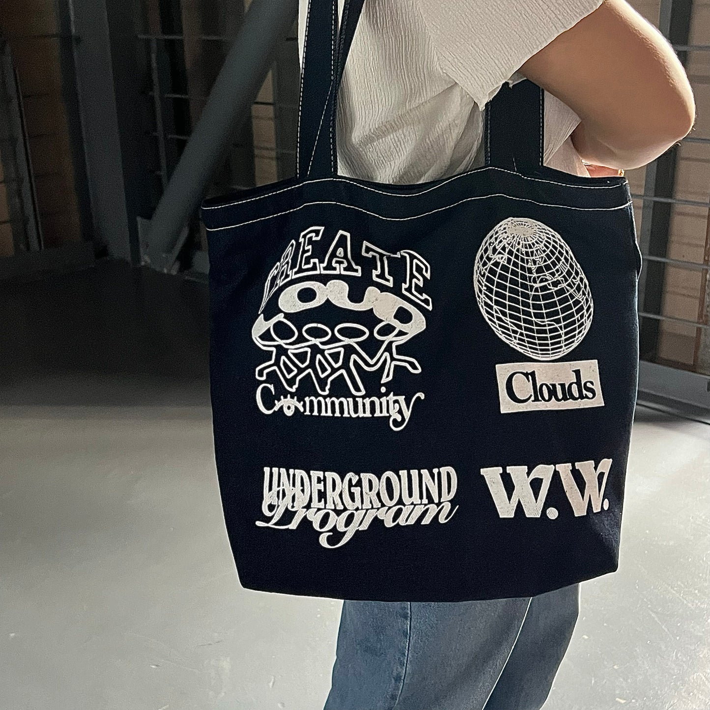 Denim Community Tote Bag