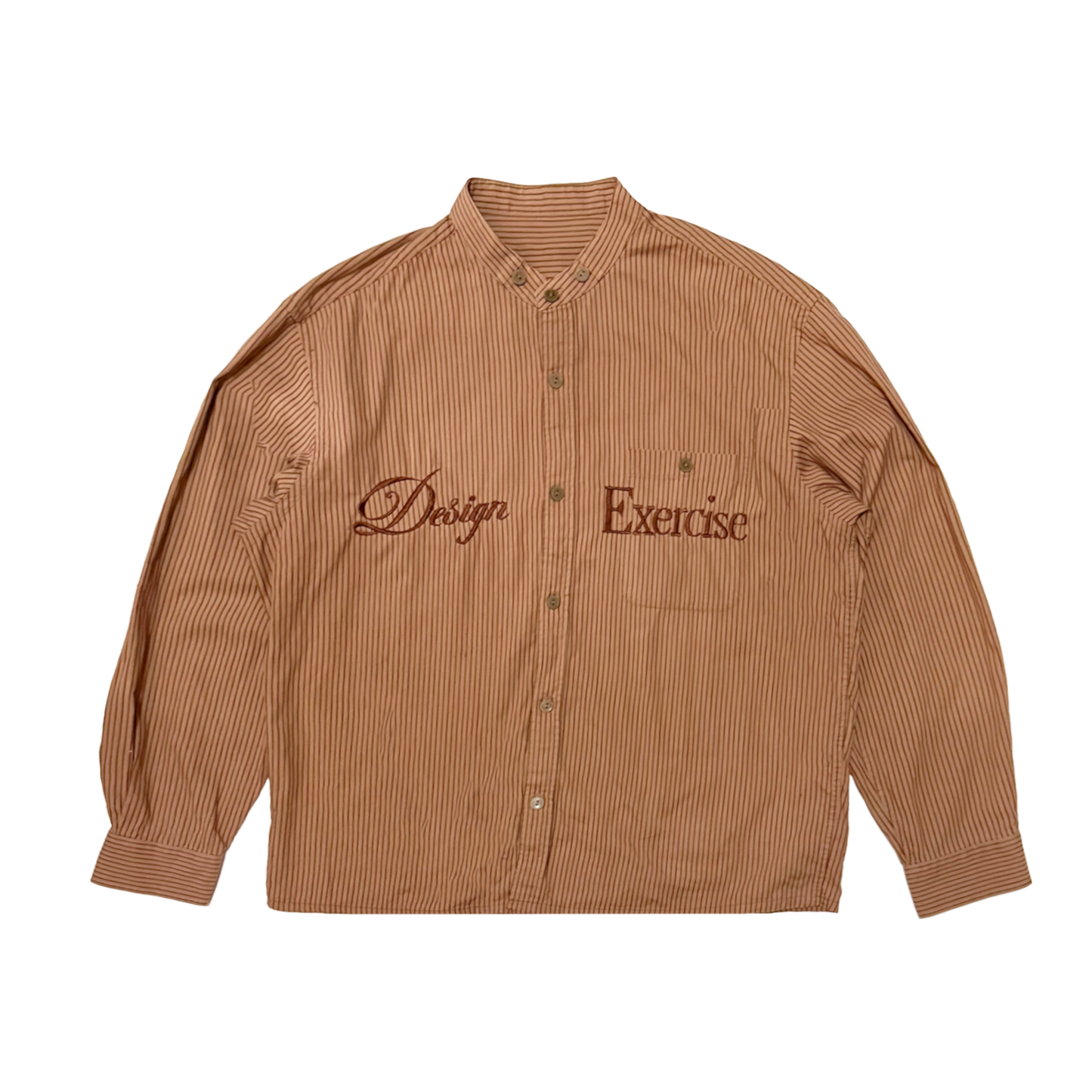 063 - One of None - Pinstripe Chinese Collar Shirt