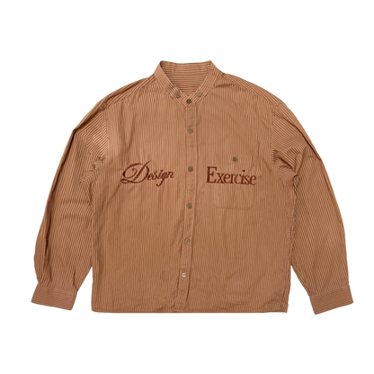 063 - One of None - Pinstripe Chinese Collar Shirt