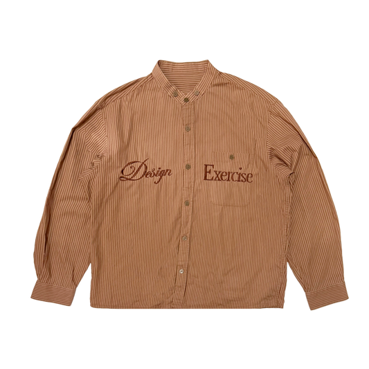 063 - One of None - Pinstripe Chinese Collar Shirt