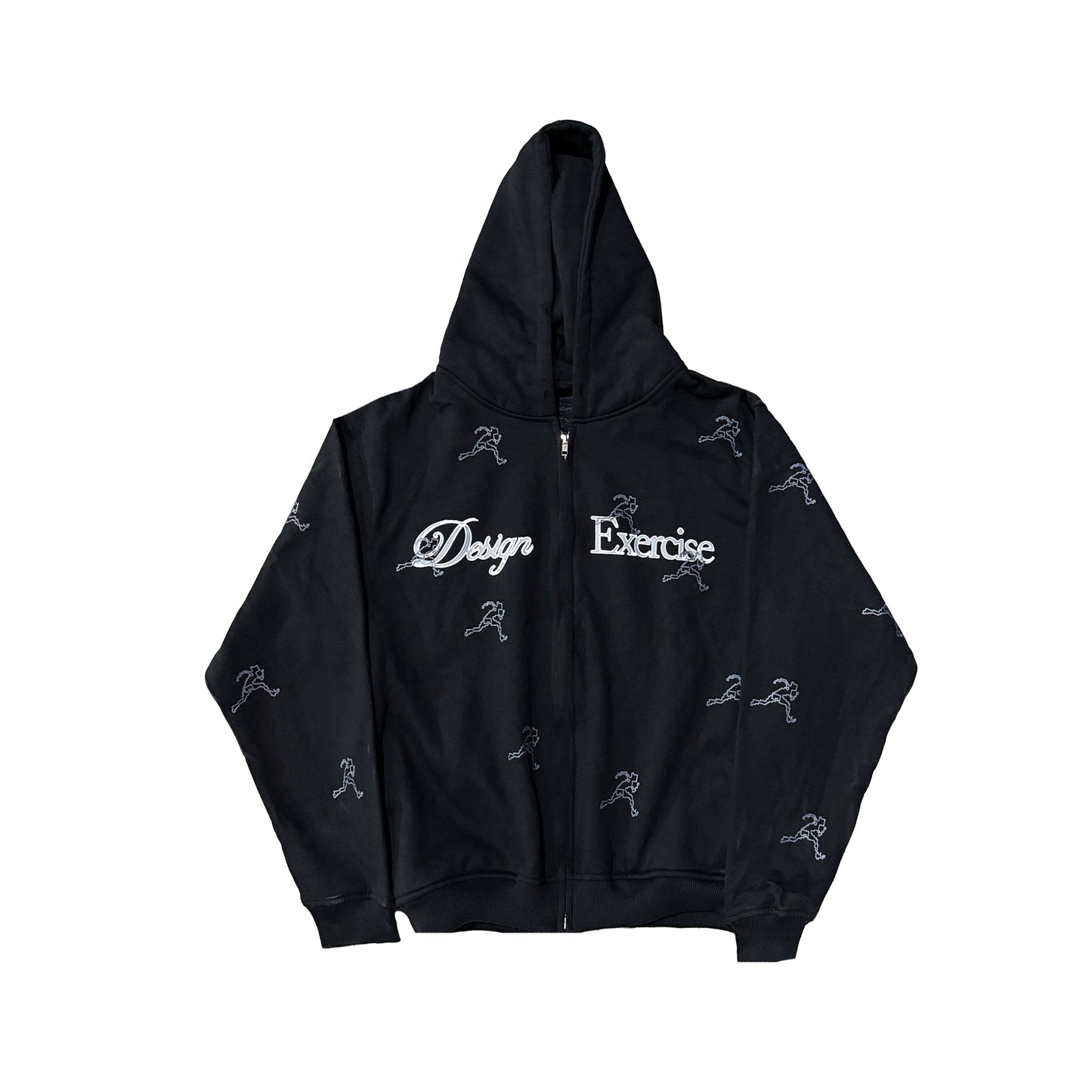 CLOUDS Multi Design Exercise Zip Up Hoodie