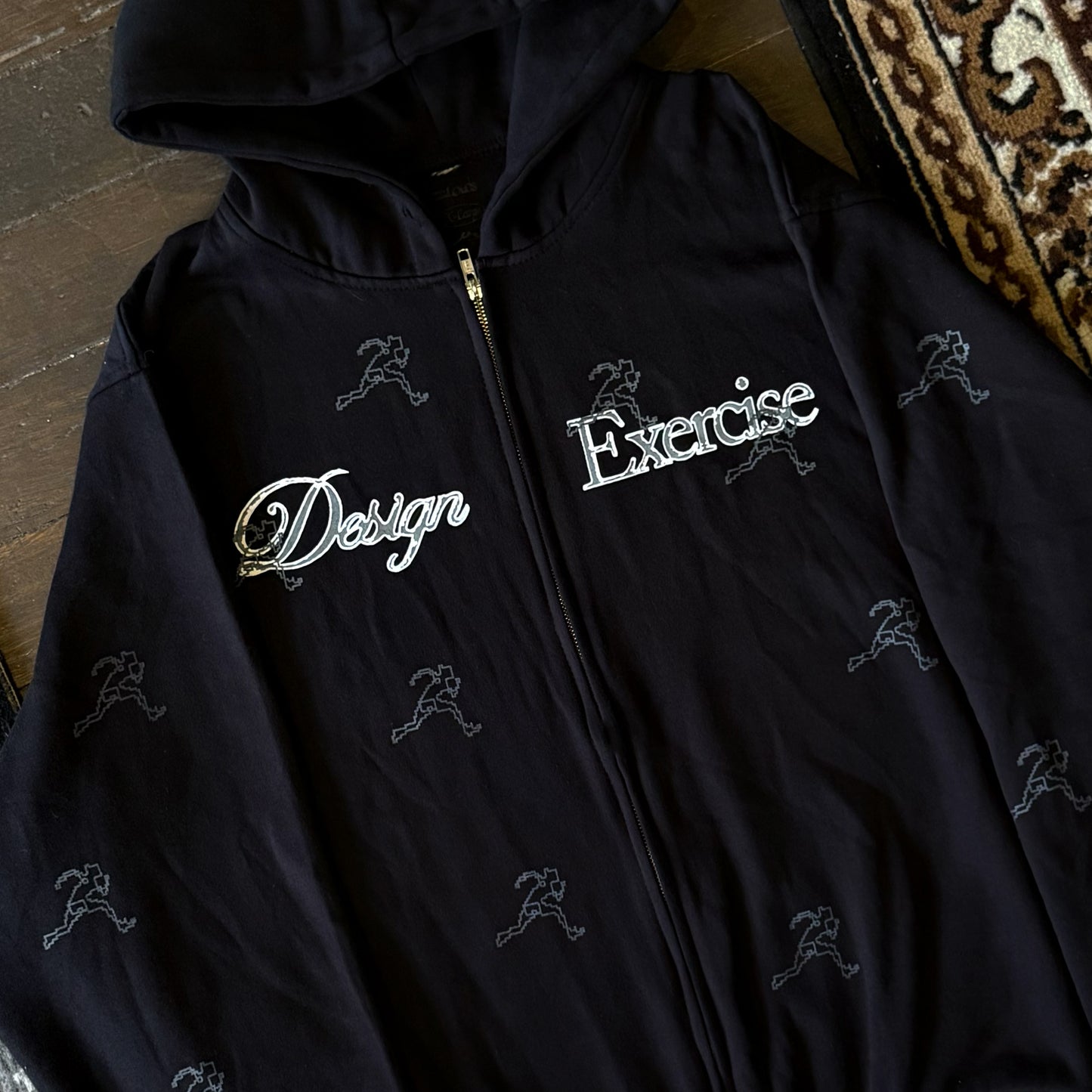 CLOUDS Multi Design Exercise Zip Up Hoodie