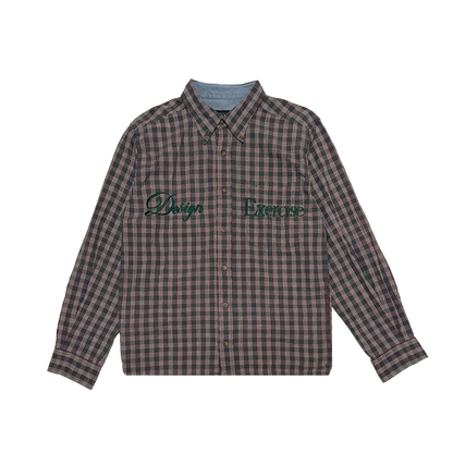 077 - One of None - Moss Green Vintage Plaid L/S