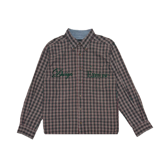 077 - One of None - Moss Green Vintage Plaid L/S