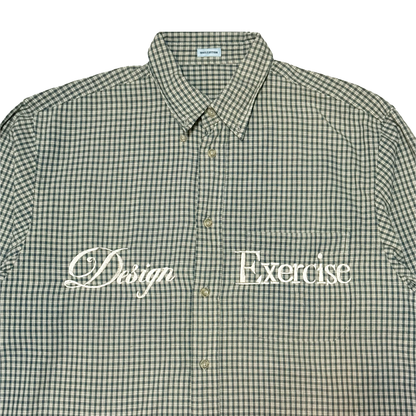 076 - One of None - Flat Green Vintage Plaid L/S