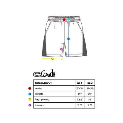 BETA NYLON SHORTS V1 - EGGSHELL